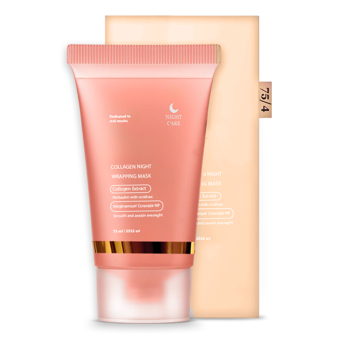 ماسك وجه ليلي بالكولاجين بتركيبة جل تتشكل كطبقة قابلة للإزالة